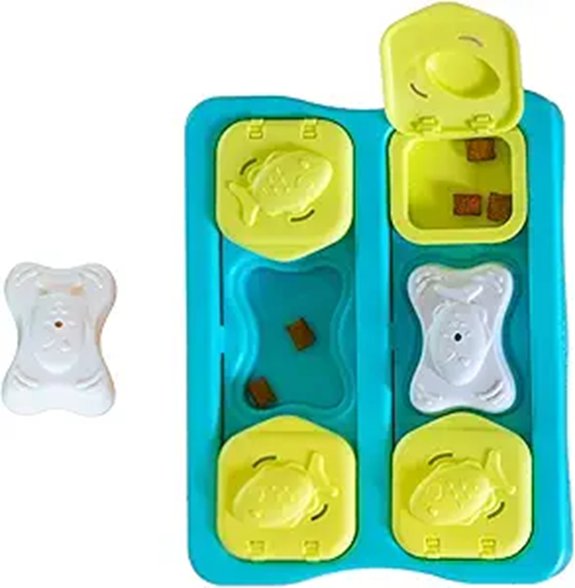Catstages Kitty Cube Interactive Treat Puzzle Cat Toy Blue