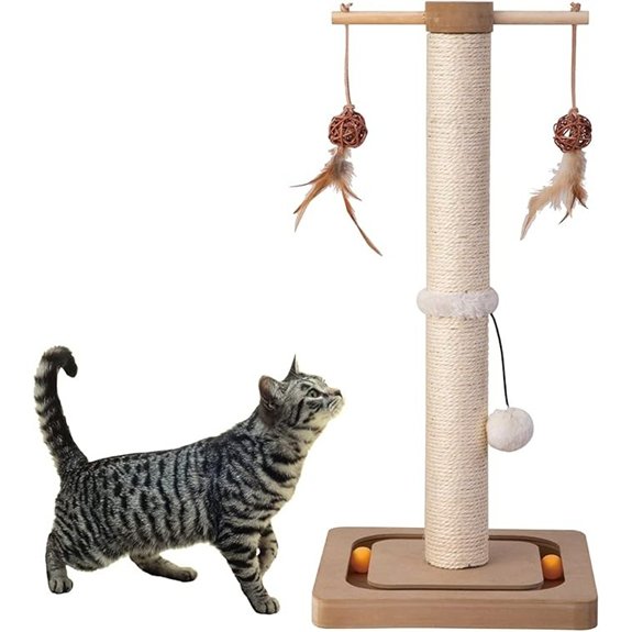 PEEKAB Cat Scratching Post with Toys (25)