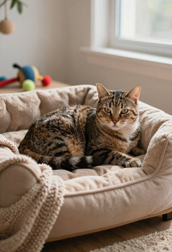 encouraging senior cat comfort