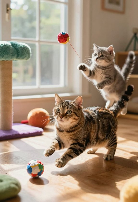 engaging playtime for cats