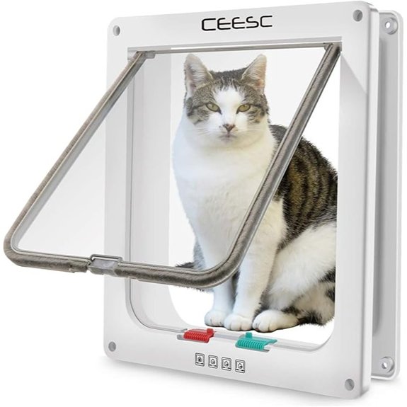 CEESC Extra Large Cat Door 4-Way Locking Flap