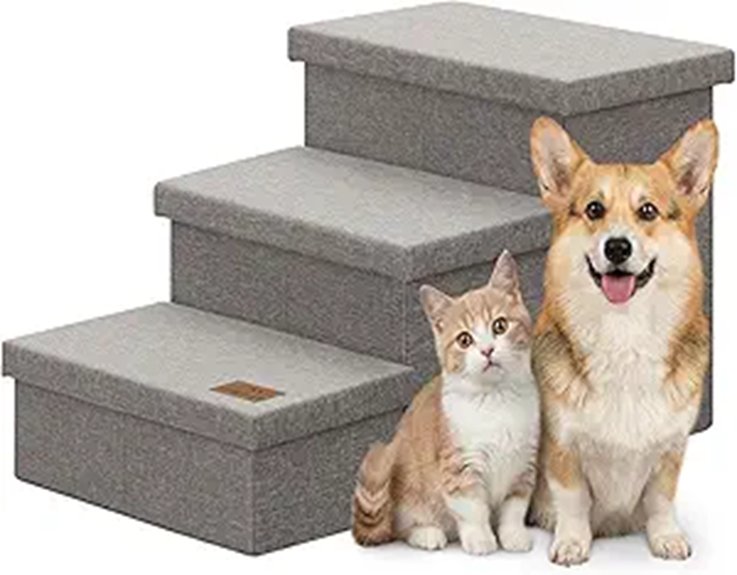 Wider Dog Ramp for High Bed with Storage