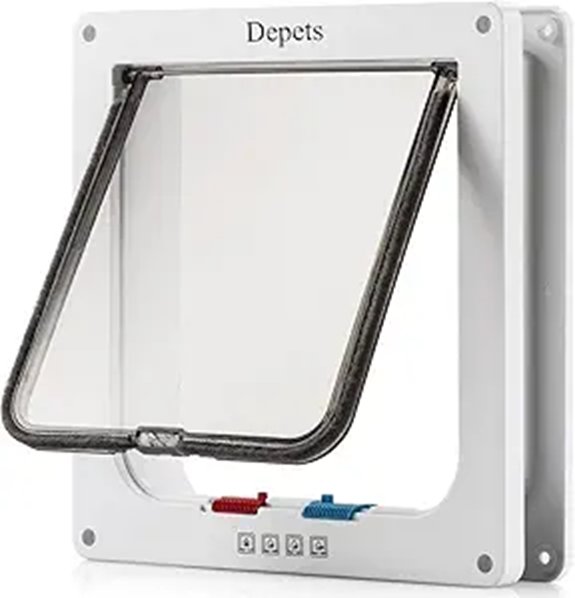 Depets Large 4-Way Locking Cat Door (9.9 x 9.2)
