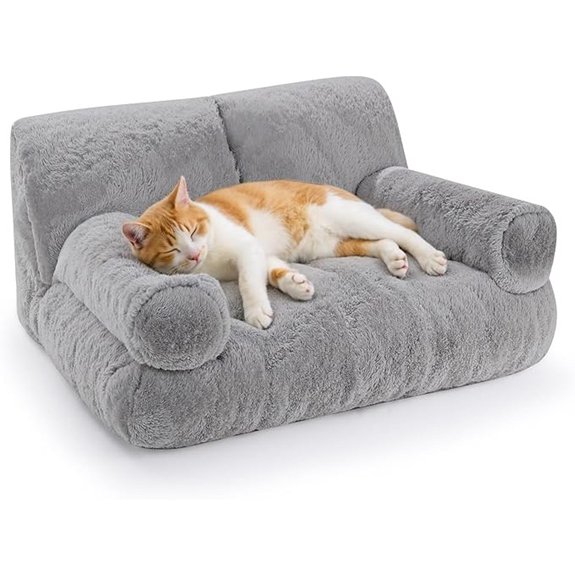 Gimars Large Orthopedic Cat Bed (Grey)