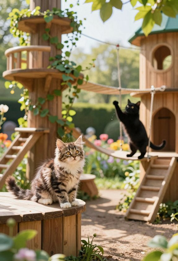 outdoor cat playground design