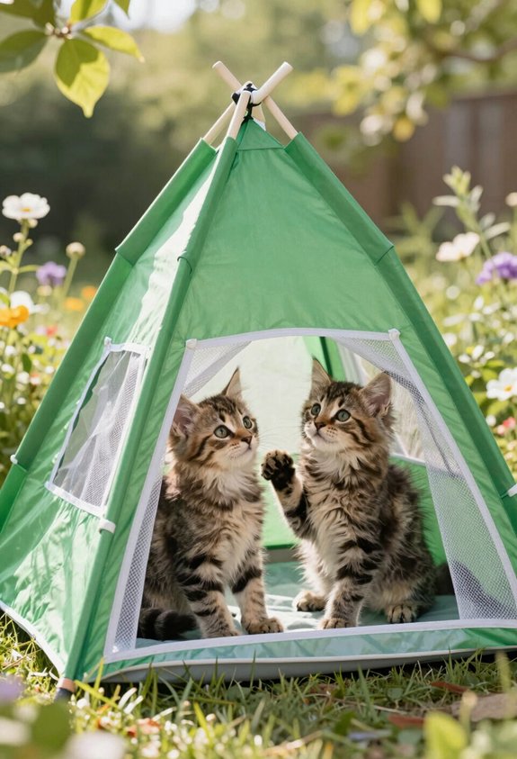 portable outdoor cat tent