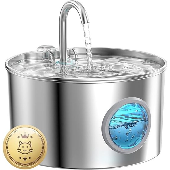 Cat Water Fountain Stainless Steel 2.2L
