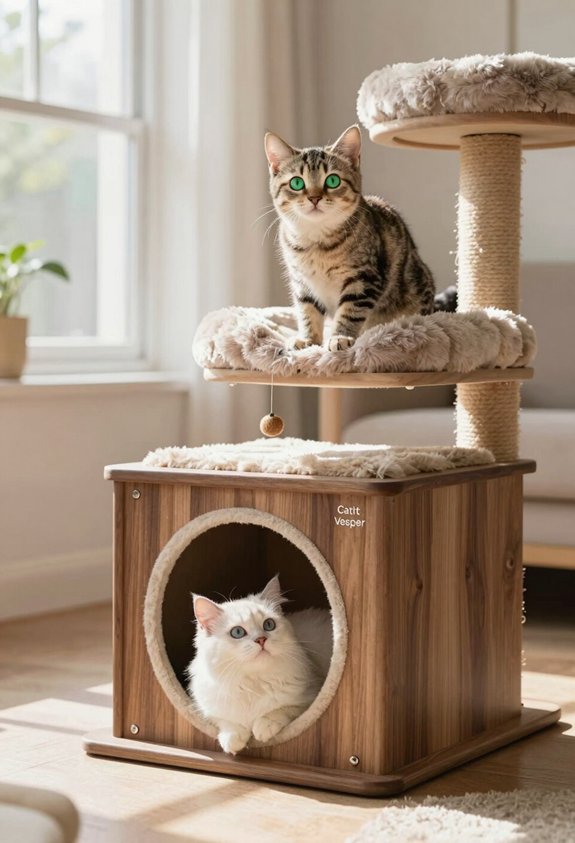 stylish functional cat tree