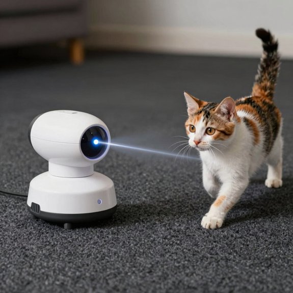 automated laser toys motivate movement