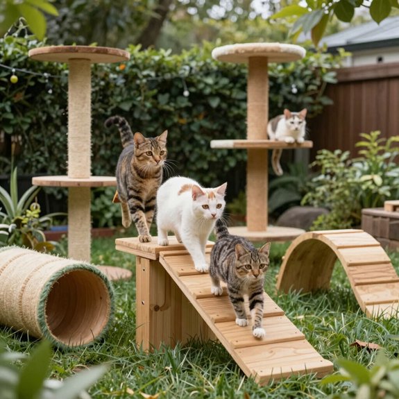 backyard cat agility course
