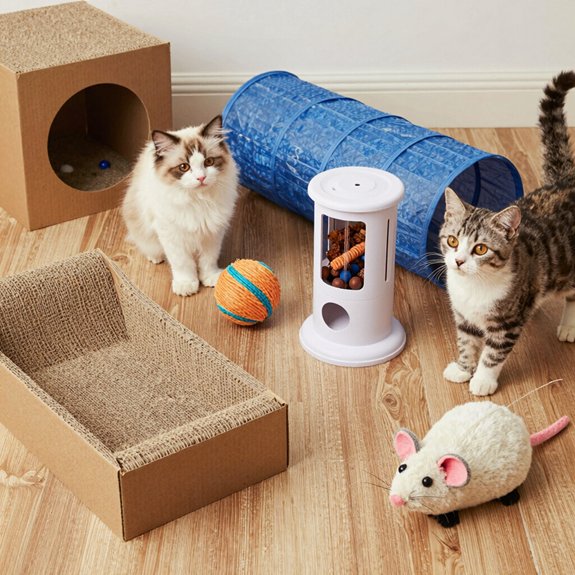 cardboard boxes strings ping pong balls
