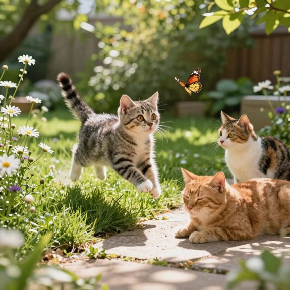 cat friendly garden for climbs tunnels herbs