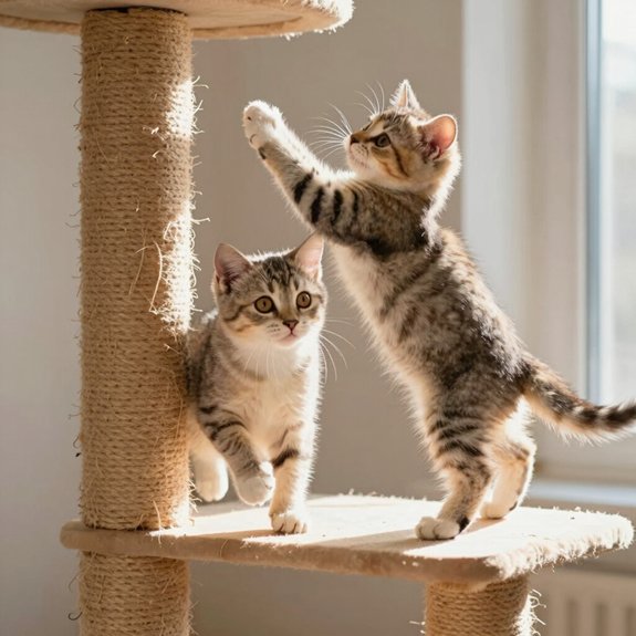 climbing and scratching posts exercise