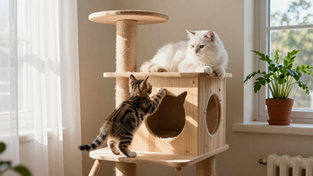 climbing prevents feline boredom