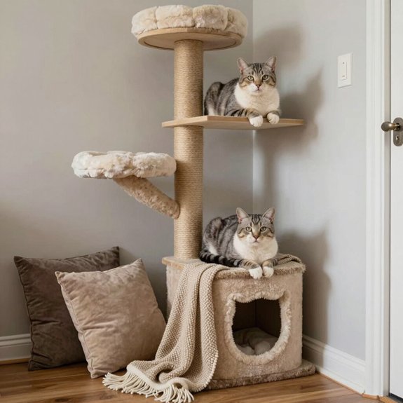cozy accessible senior cat space