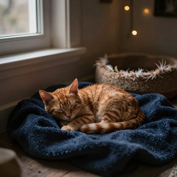 dark quiet cat sleep sanctuary with blackout curtains