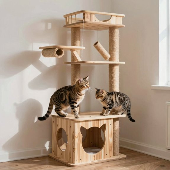 diy cat playground for mental stimulation