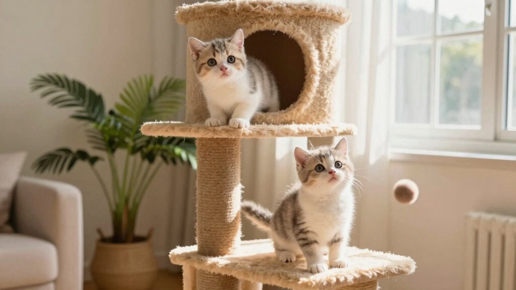 encourage cat climbing exploration