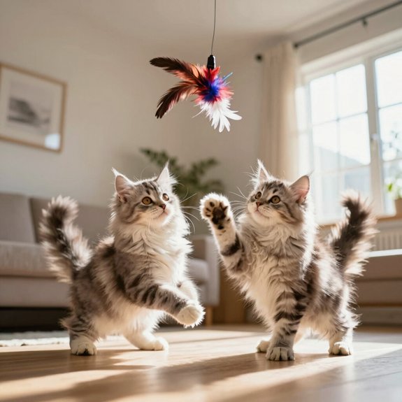 interactive cat toys rotate supervise