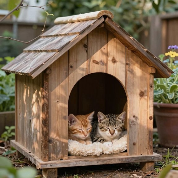 outdoor cat house features to consider