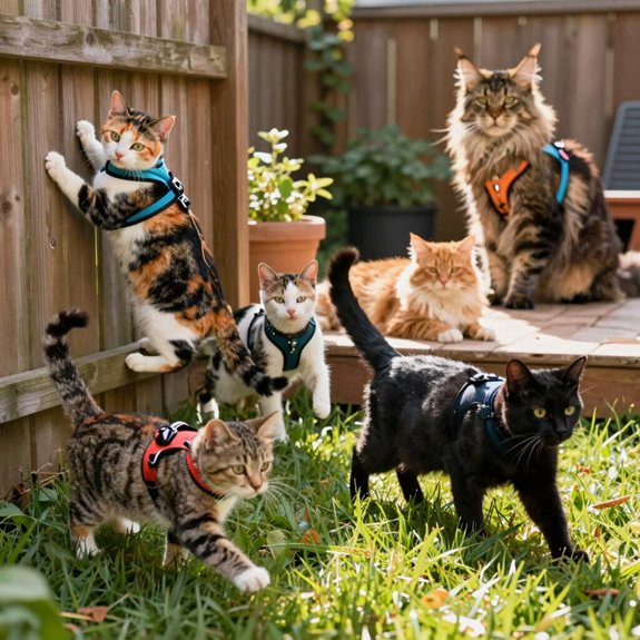 outdoor feline harnesses for active cats