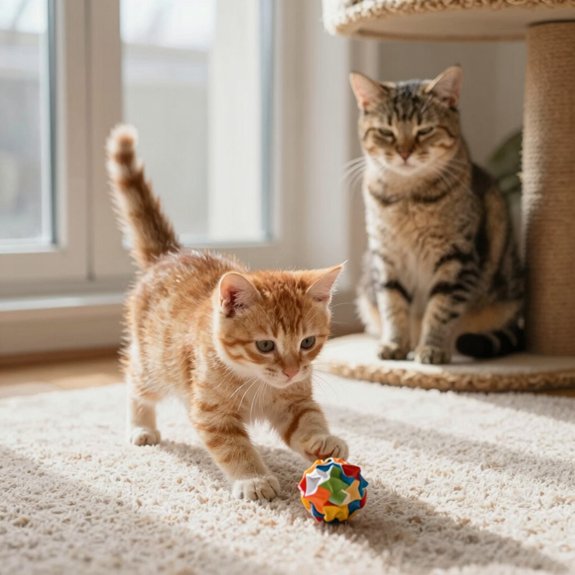 playtime boosts kitten development and bonding
