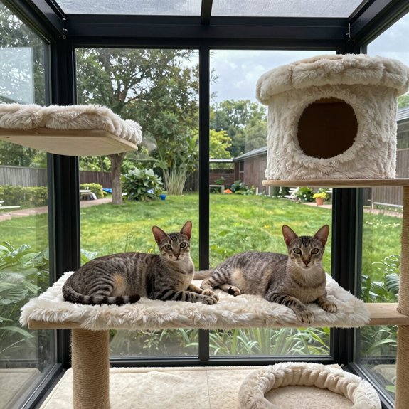 safe outdoor cat enclosure for enrichment