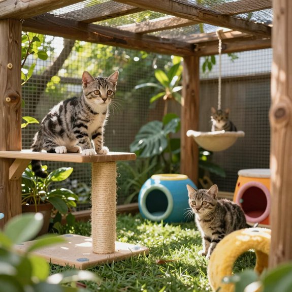safe stimulating outdoor catio space