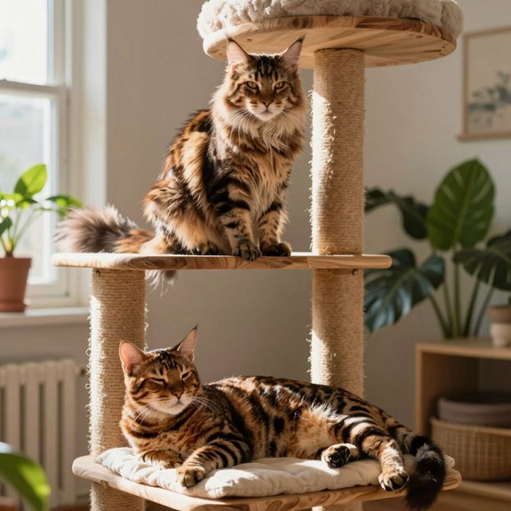 sturdy wide cluster cat towers