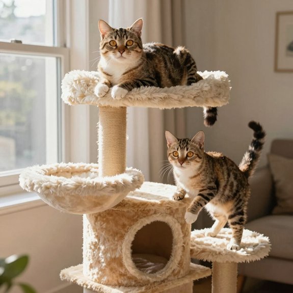 top tier multi level cat trees