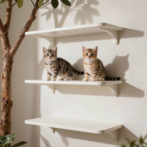 vertical wall cat shelves boost space and style