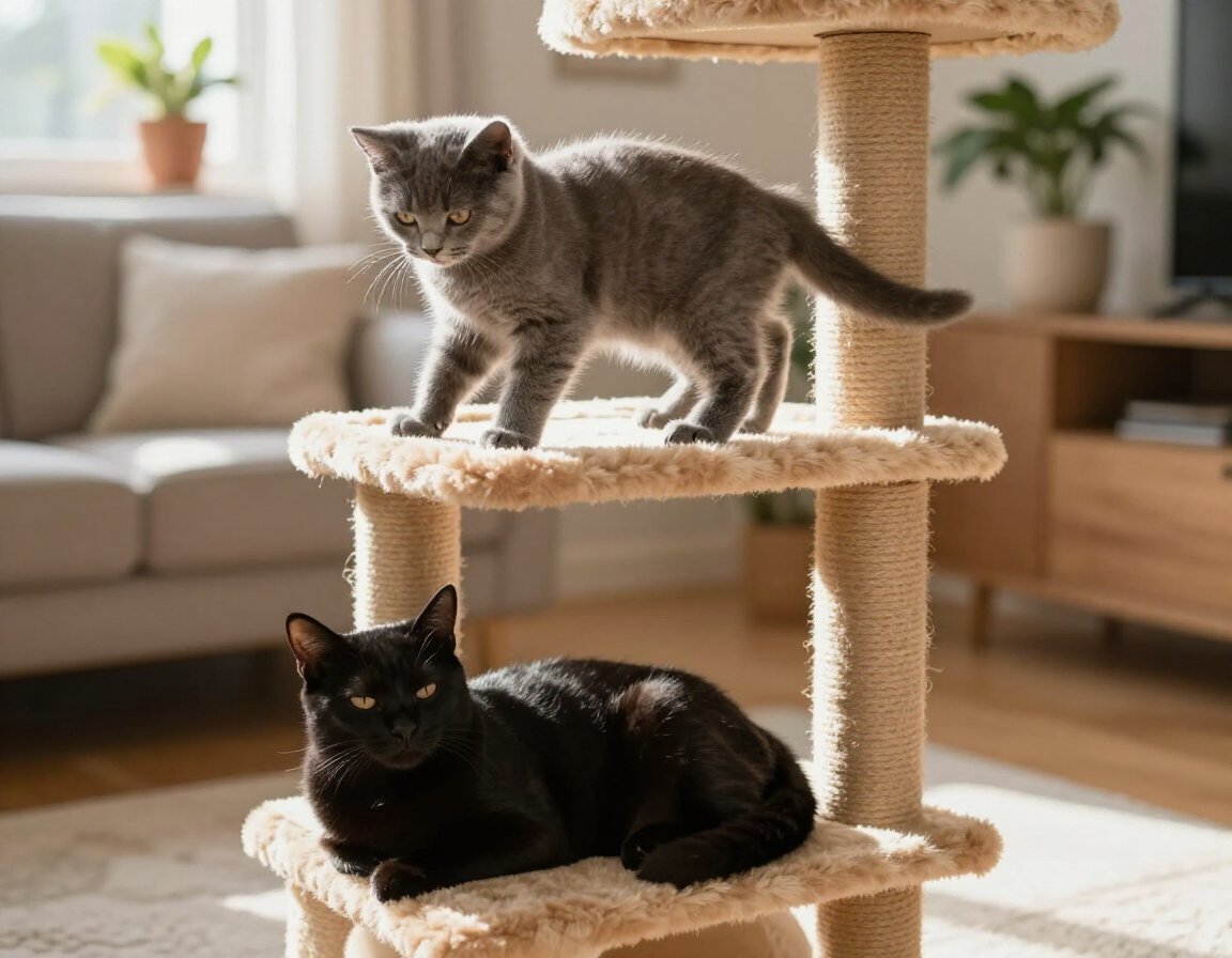 cat tree enhances feline happiness