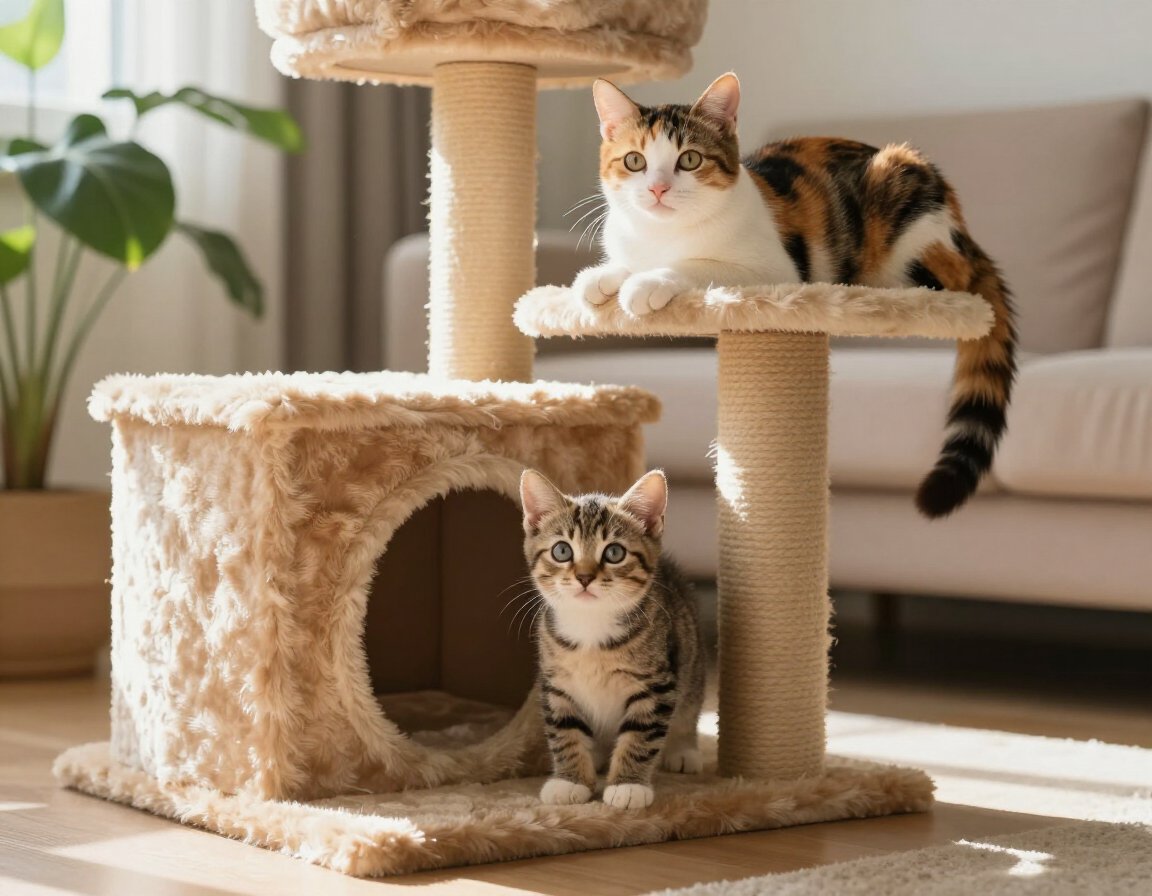 encourage cat tree exploration
